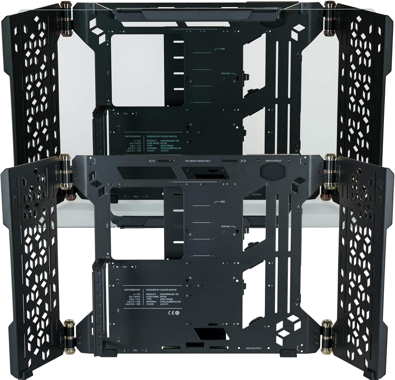 Cooler Master MasterFrame 700 Full Tower Tempered Glass GAMING CASE Cooler Master MasterFrame 700 Full Tower Tempered Glass GAMING CASE
